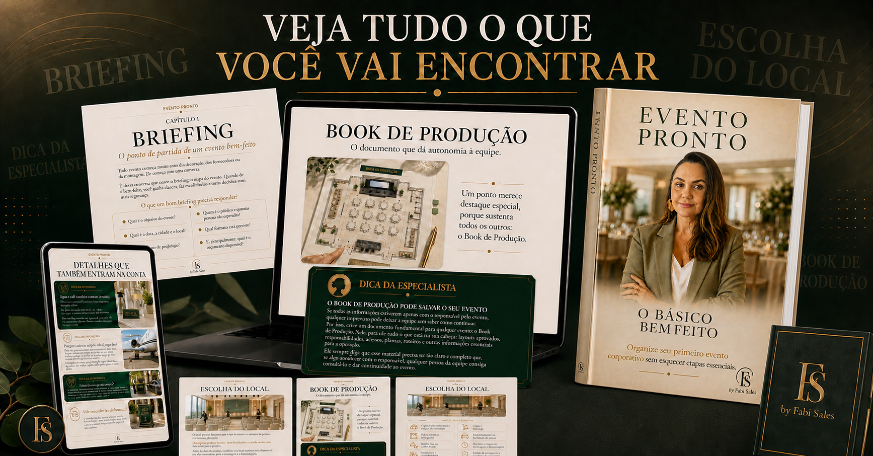 Guia Evento Pronto em versões para tablet, celular e materiais impressos